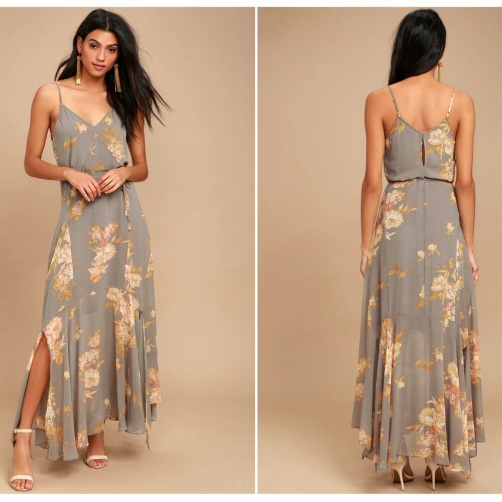 Floral strappy maxi dress